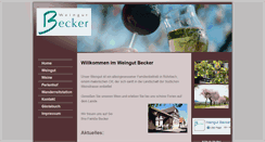 Desktop Screenshot of beckerweingut.de