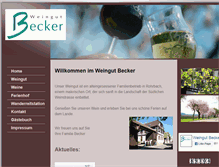 Tablet Screenshot of beckerweingut.de